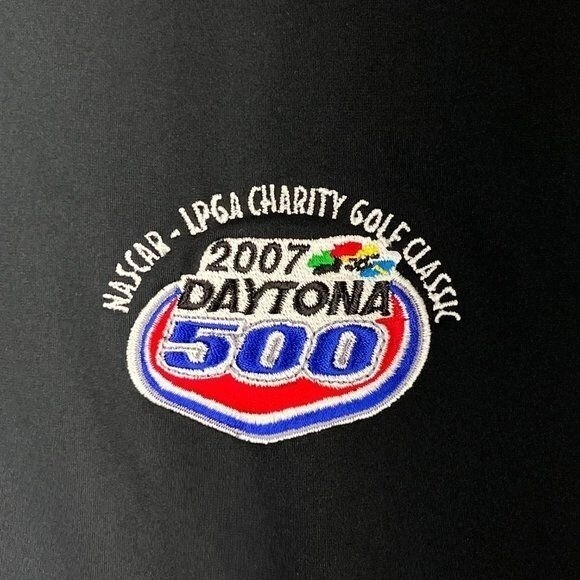 Nike Golf Windbreaker Pullover Mens L Black Streetwear Golfcore  Daytona 500 Y2K - Picture 4 of 12